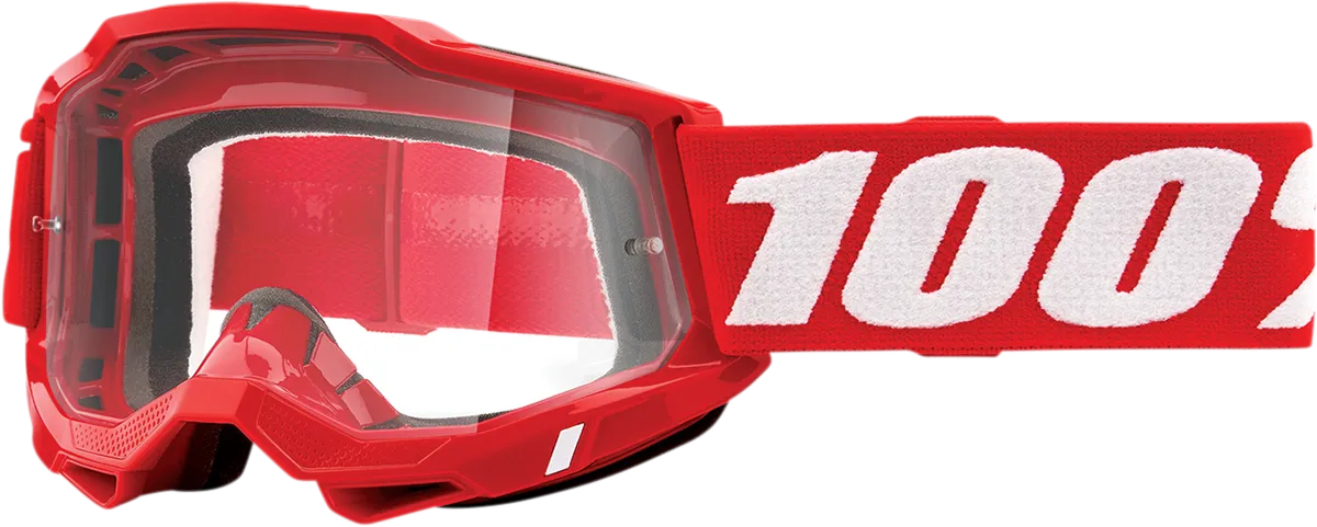 100% Accuri 2 Goggles - Red - Clear 50013-00005