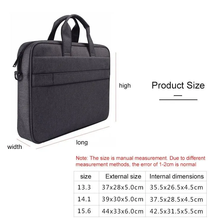 14.1 Inch Waterproof Anti-theft One-shoulder Handbag with Suitcase Belt
