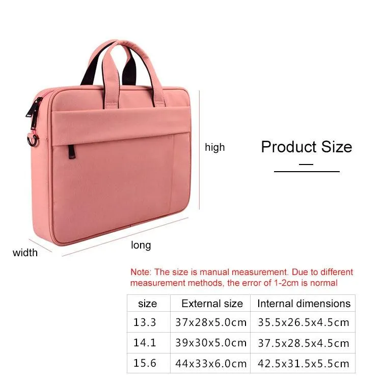 14.1 Inch Waterproof Anti-theft One-shoulder Handbag with Suitcase Belt