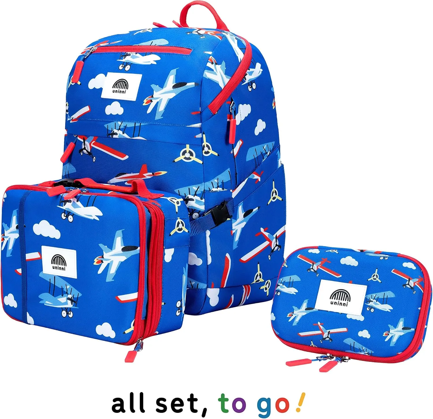 16'' Kids Backpack Set with Insulated Lunch Bag, and Pencil Case