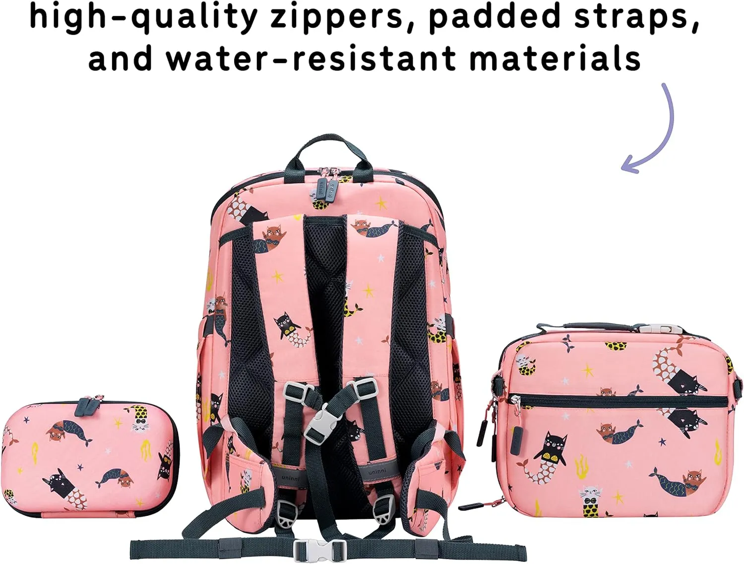 16'' Kids Backpack Set with Insulated Lunch Bag, and Pencil Case