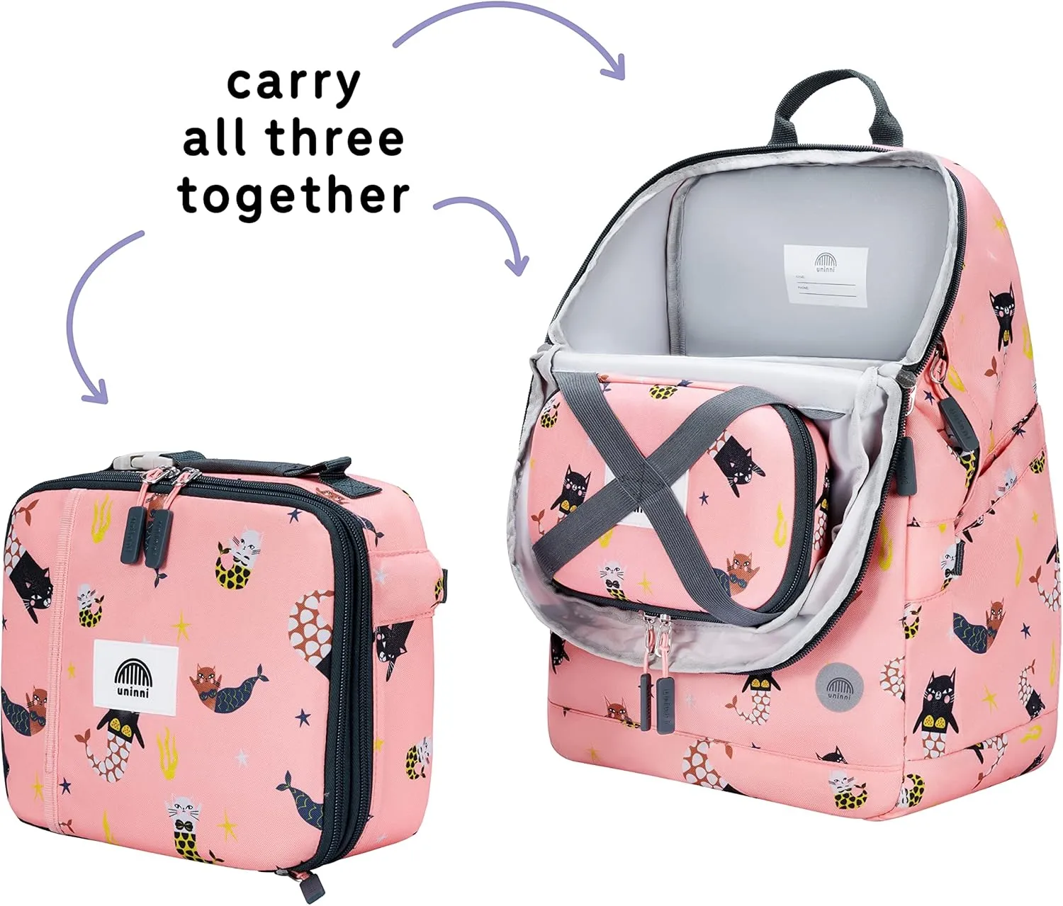 16'' Kids Backpack Set with Insulated Lunch Bag, and Pencil Case