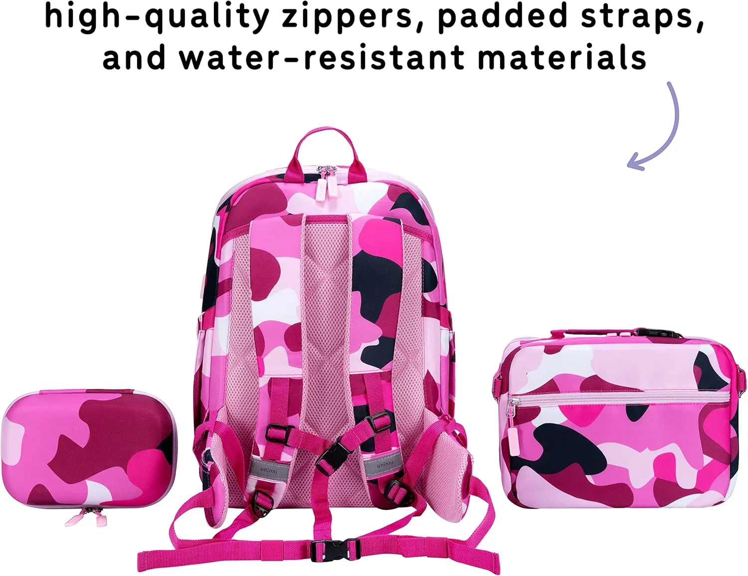 16'' Kids Backpack Set with Insulated Lunch Bag, and Pencil Case