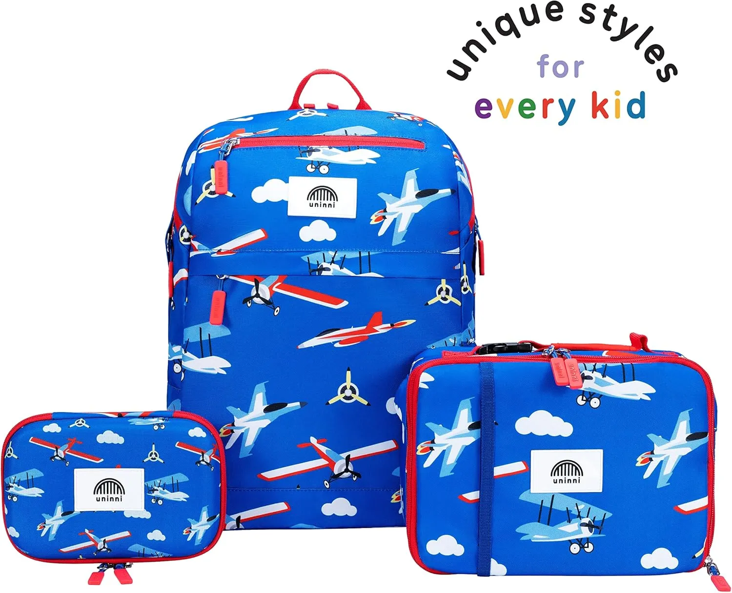 16'' Kids Backpack Set with Insulated Lunch Bag, and Pencil Case