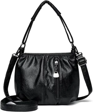 3x Stylish Hobo Handbag for Women Elegant Slouchy Tote Purse