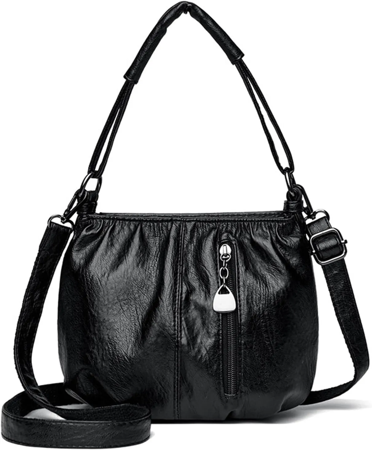 3x Stylish Hobo Handbag for Women Elegant Slouchy Tote Purse
