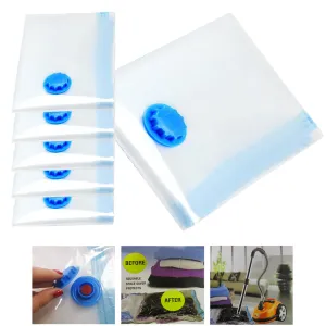 6 Vacuum Storage Space Saver Bags Seal Clothing Compressed Travel Organizer Dorm