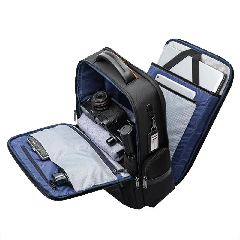 61-91911 Large Capacity Business Waterproof Laptop Backpack with Usb & Type-c Port Black