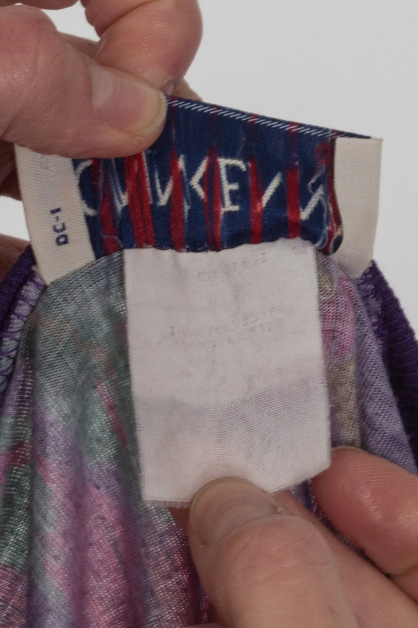 80s Purple Floral Print Shirt - Medium