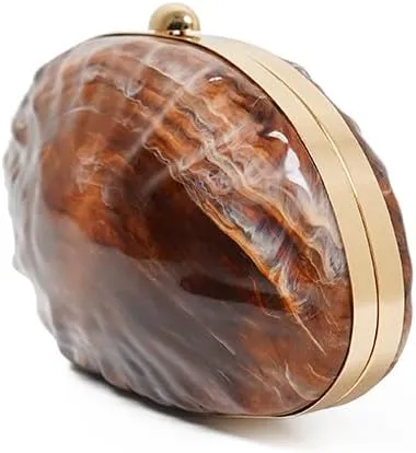 Acrylic Clutch Purse for Women Acrylic Evening Bag Unique Shell Handbag for Wedding Party Prom