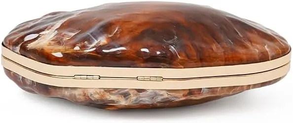 Acrylic Clutch Purse for Women Acrylic Evening Bag Unique Shell Handbag for Wedding Party Prom