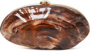 Acrylic Clutch Purse for Women Acrylic Evening Bag Unique Shell Handbag for Wedding Party Prom