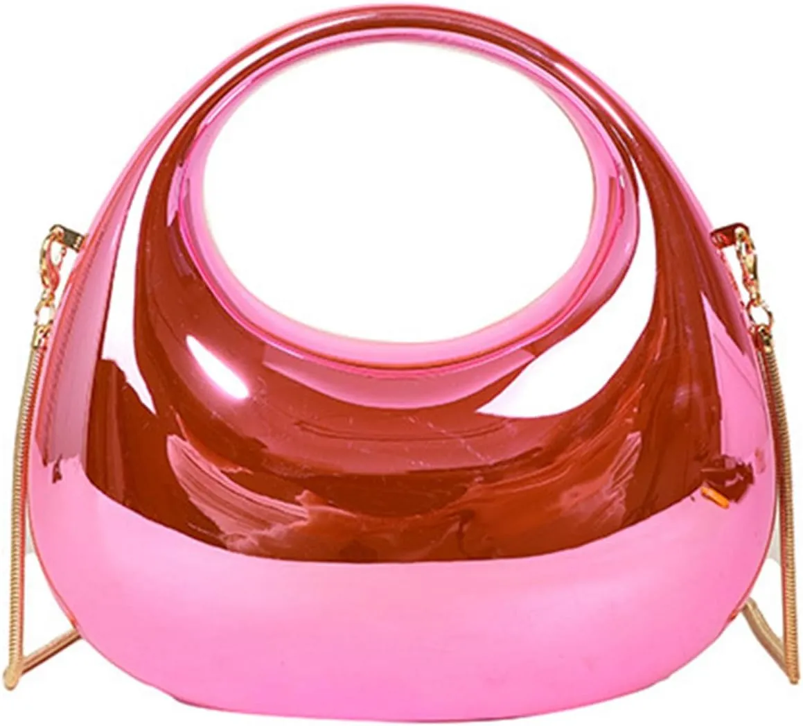 Acrylic Clutch Purse for Women Y2k Party Evening Bag Fashion Underarm Bag Round Shoulder Bag Prom Wedding Handbagbag1907OWOISS