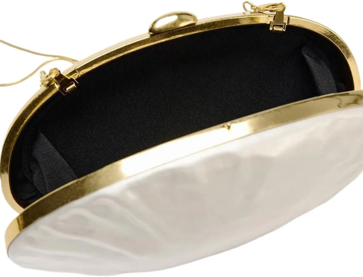 Acrylic Evening Clutch Purses for Women Shell Evening Handbag Unique Purses for Women Wedding Party