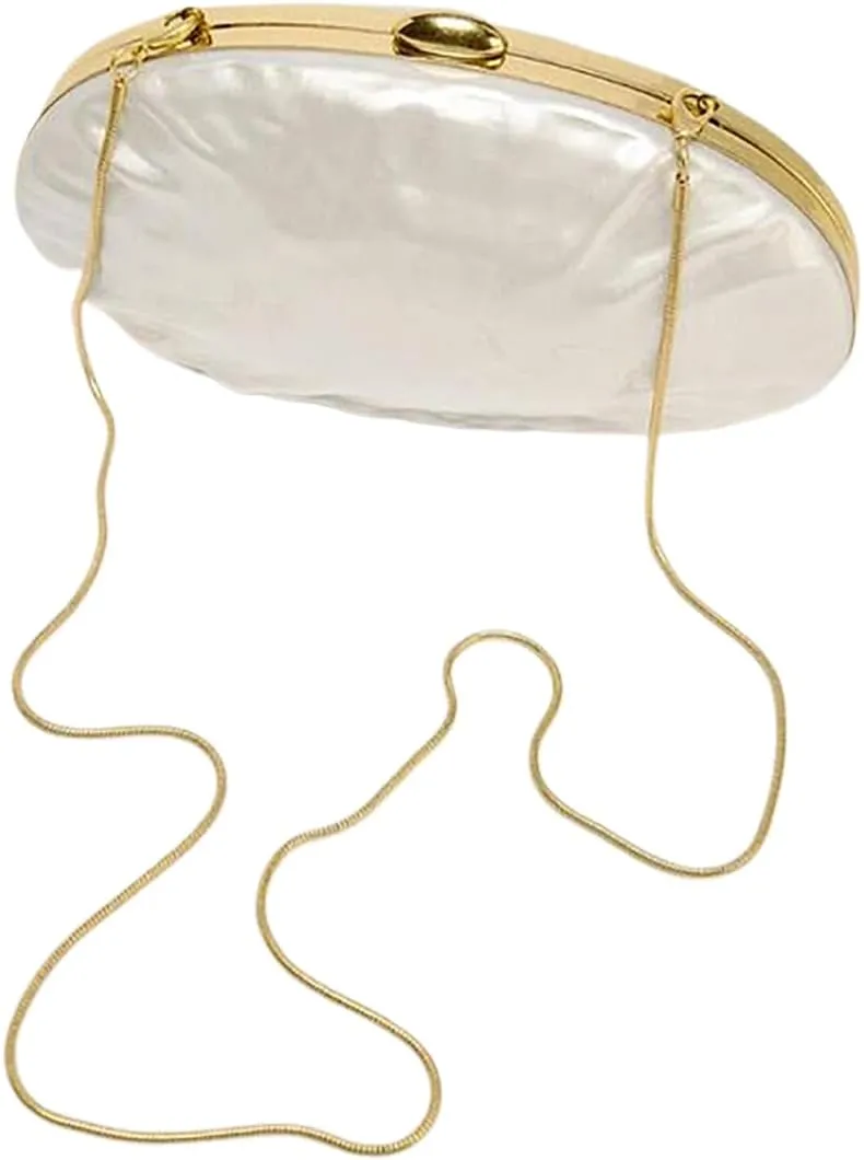 Acrylic Evening Clutch Purses for Women Shell Evening Handbag Unique Purses for Women Wedding Party