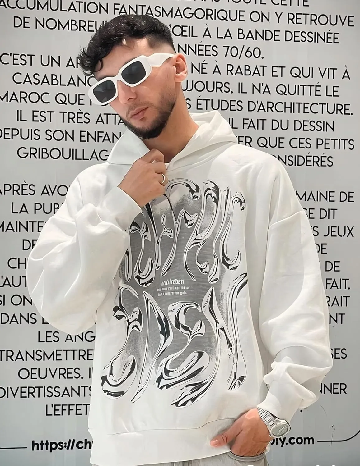 Aelfric Eden Womens Hoodies Oversized Graphic Hoodies Unisex Y2k Heavyweight Hoodie Pullover Trendy