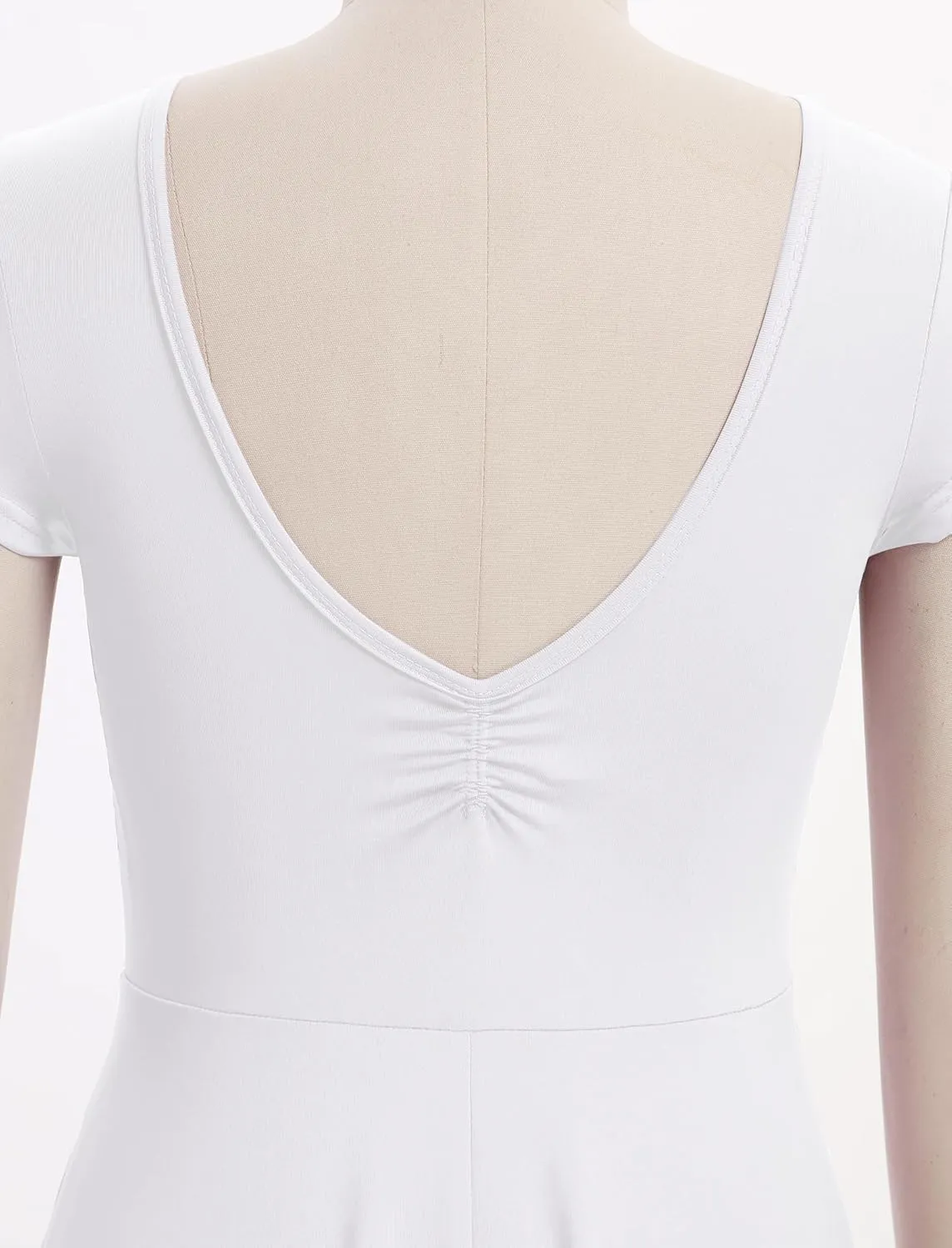 AFAVOM Lyrical Dance Costumes for Women Solid Lyrical Dance Dress Flowy Ruffle Ballet Dancewear Contemporary Dance Costumes