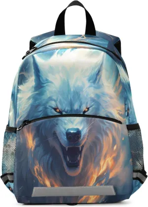 ALAZA Howling Wolf Stylish Animal Toddler Backpack for Boys Girls Preschool Bag