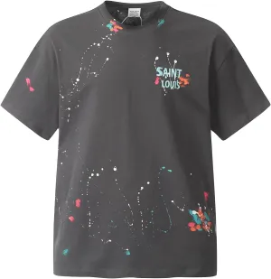 Arnodefrance Unisex Vintage Saint Graphic Printing Tshirt Oversized Streetwear Tee Shirt Cotton Short Sleeve Shirt