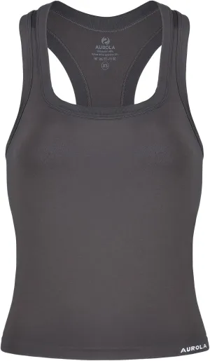 AUROLA Essentials Seamless Sleeveless Racerback Top,Women Subtle Marl Workout Square Neck Fitted Tank