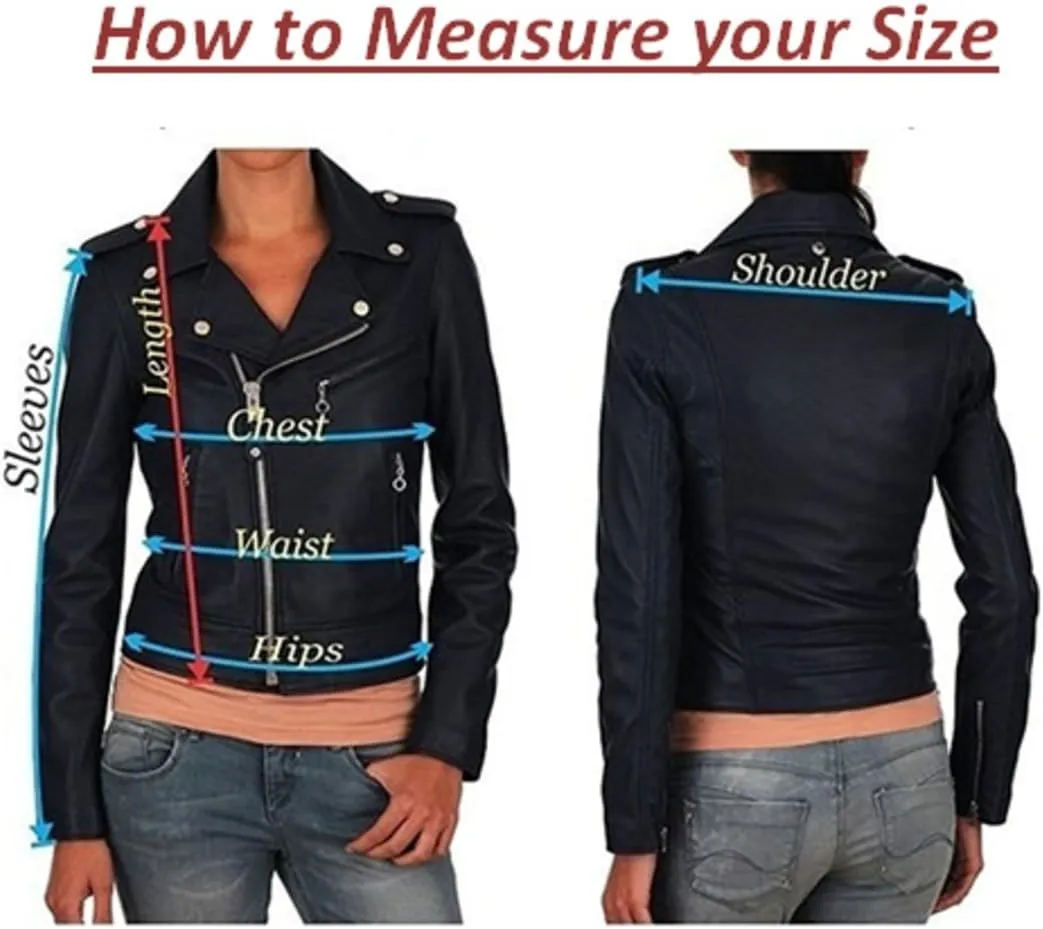 Benjer Skins Women's Leather Jacket Stylish Motorcycle Biker Genuine Lambskin 19