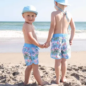 Boy's Swim Trunks | Pastel Palms