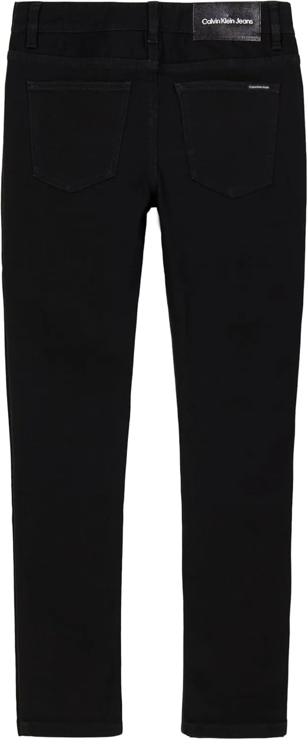 Calvin Klein Boys' Skinny Fit Stretch Denim Jeans, 5-Pocket Style, Zipper Fly & Button Closure