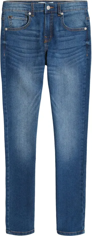 Calvin Klein Boys' Skinny Fit Stretch Denim Jeans, 5-Pocket Style, Zipper Fly & Button Closure
