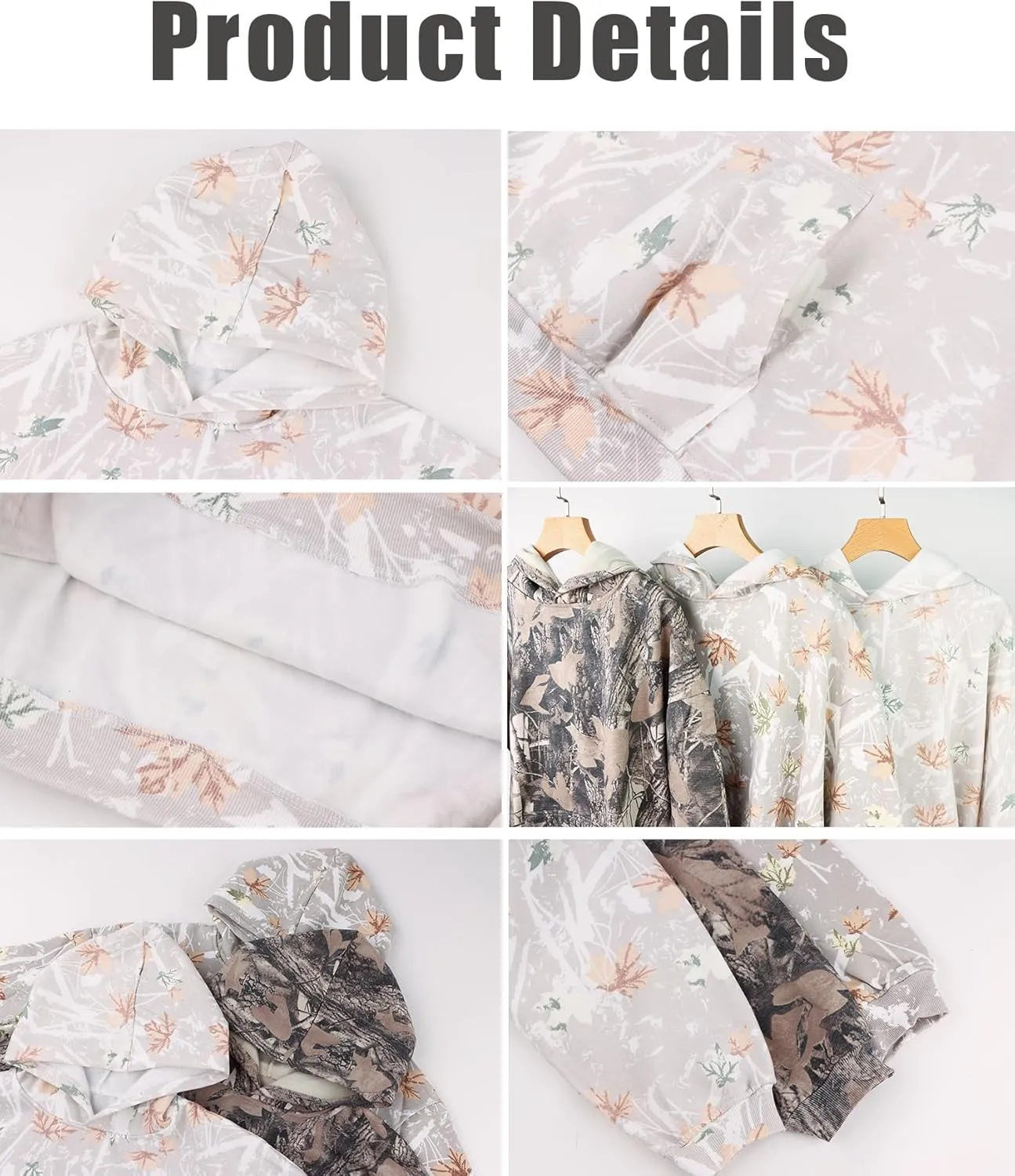 Camo Hoodie Womens Mens Maple Leaf Fleece Hooded Sweatshirt Oversized Camouflage Hoodies For Women Trendy