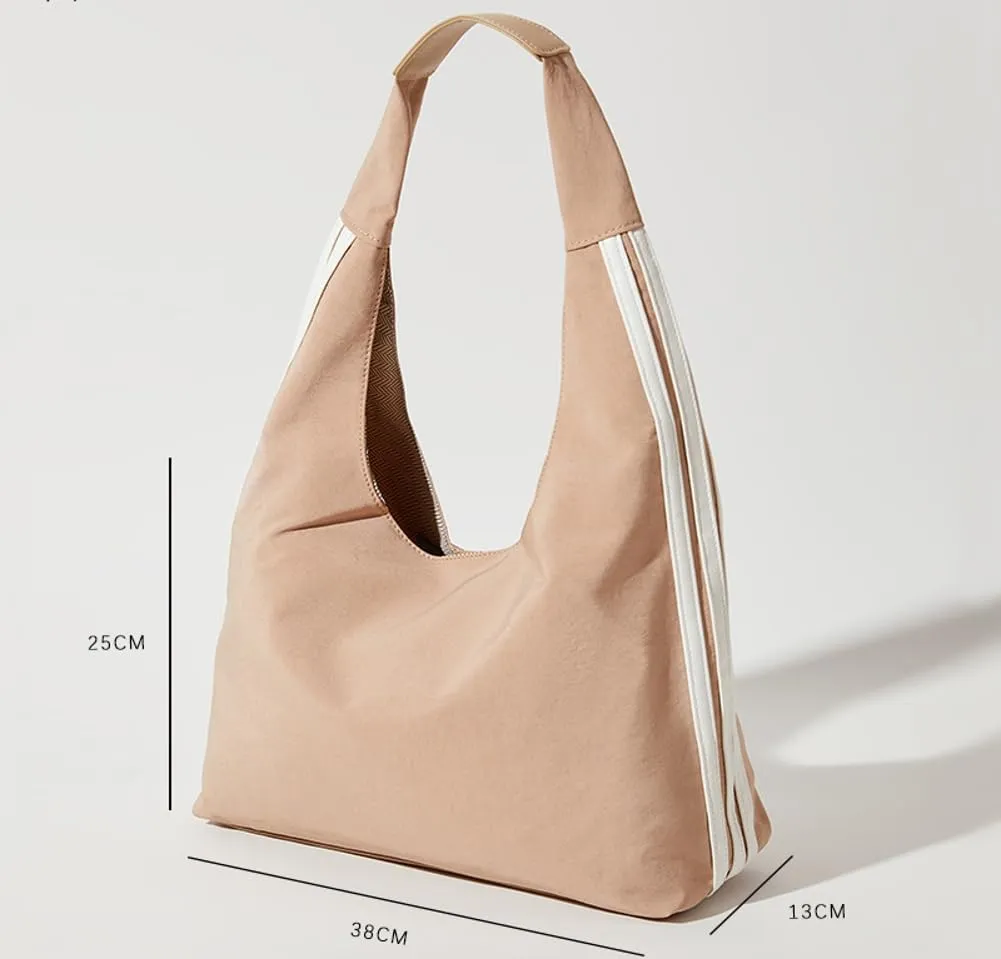 Canvas Hobo Bag for Women Casaul Shoulder Bag Trendy Sports Bag Satchel for Work Vacation