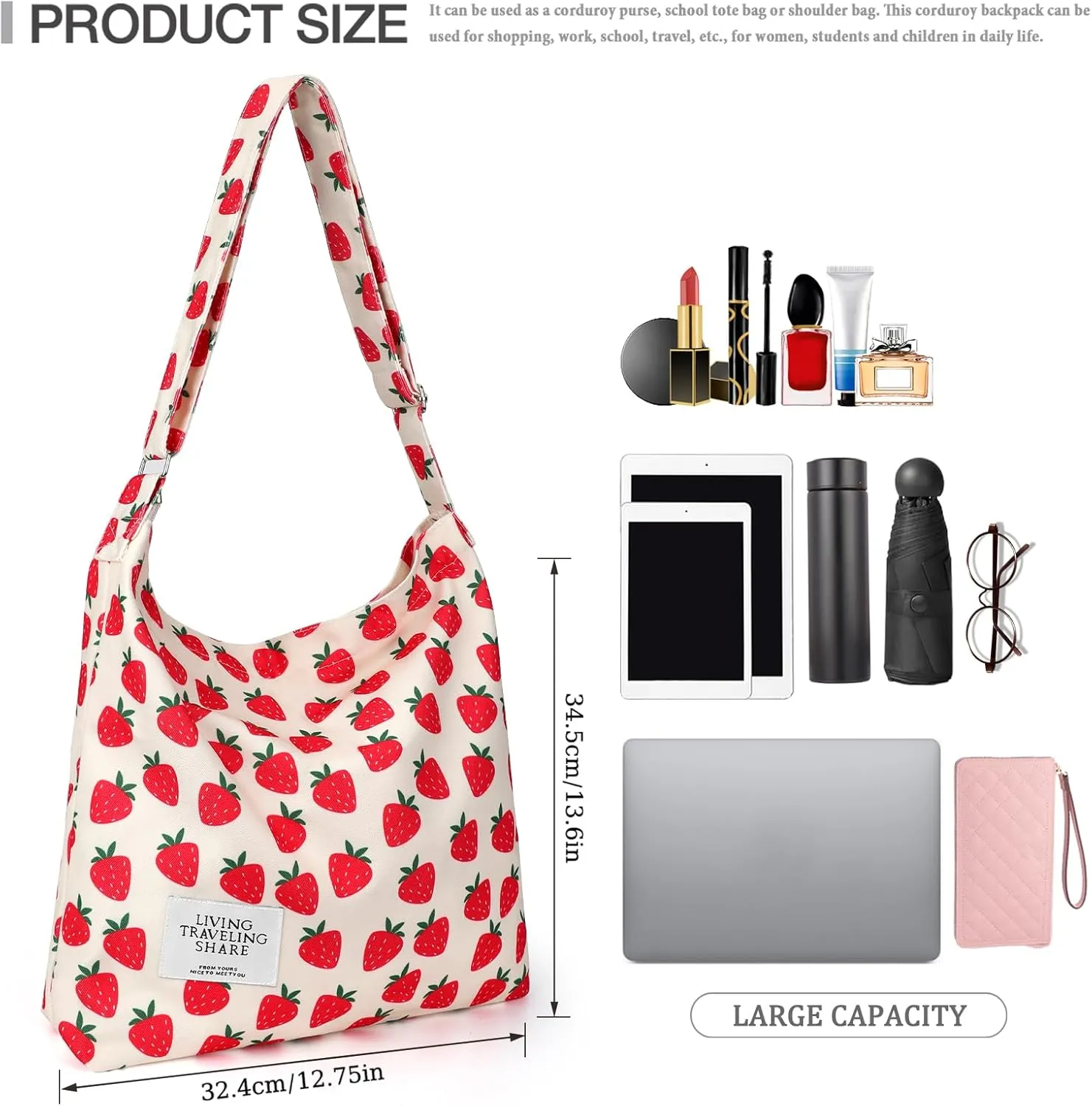 Canvas Tote Bag with External Pocket Design, Stylish Appearance, Adjustable Shoulder Strap