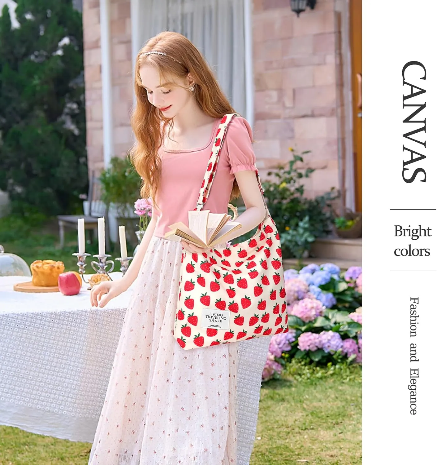 Canvas Tote Bag with External Pocket Design, Stylish Appearance, Adjustable Shoulder Strap