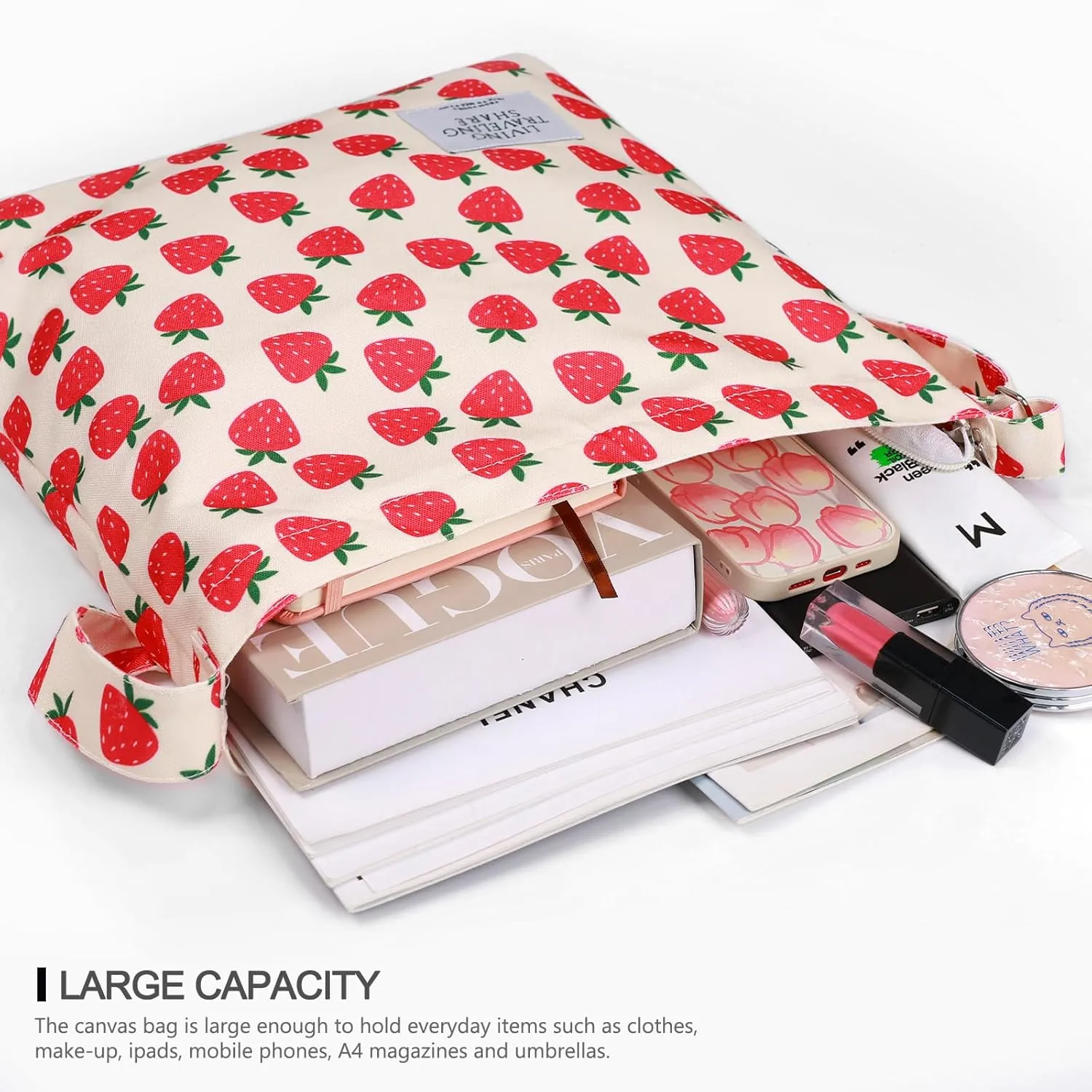 Canvas Tote Bag with External Pocket Design, Stylish Appearance, Adjustable Shoulder Strap