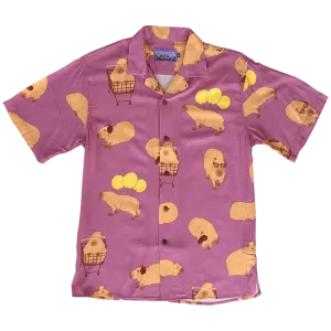 Capybara Crossing Aloha Shirt