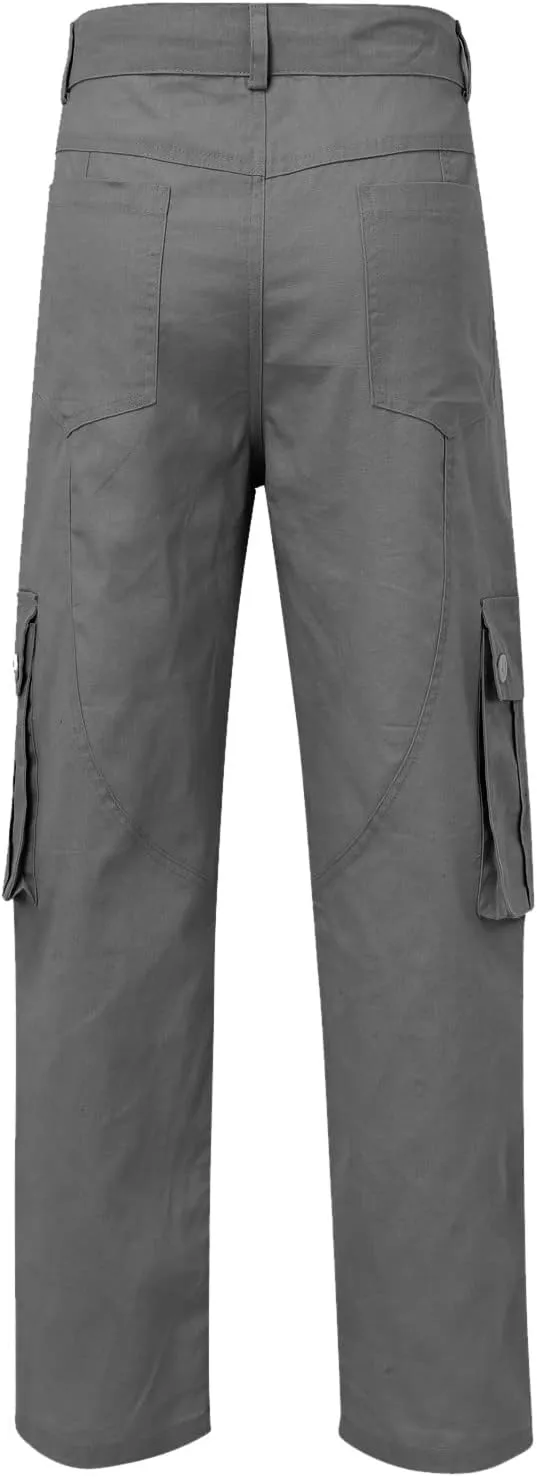 Cargo Sweatpants for Men Loose Fit Mens Joggers with Zip Pockets Mens Trousers Straight Fit Mens Cotton Dress Pants