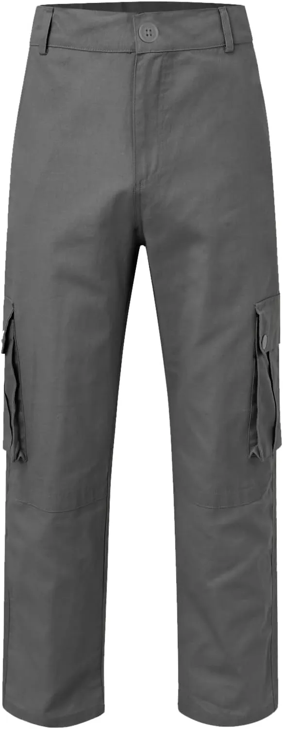 Cargo Sweatpants for Men Loose Fit Mens Joggers with Zip Pockets Mens Trousers Straight Fit Mens Cotton Dress Pants