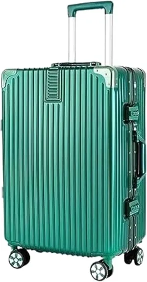 Carry-on Suitcase Luggage Lightweight Luggage,Spinner Double Wheel  Hardshell Suitcases for Travel Suitcase Carry-on Suitcases Carry On Luggages (Grn 20inch)