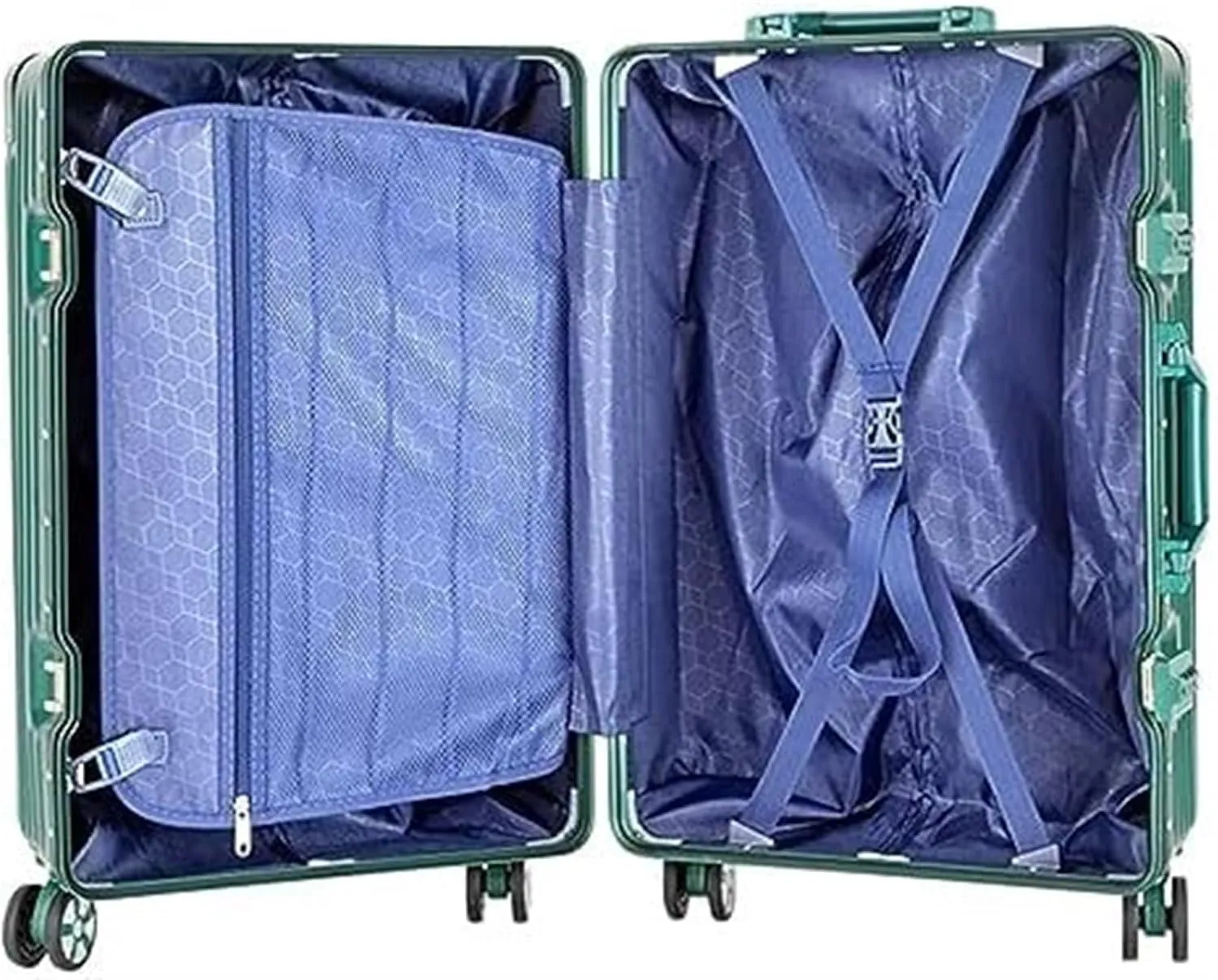 Carry-on Suitcase Luggage Lightweight Luggage,Spinner Double Wheel  Hardshell Suitcases for Travel Suitcase Carry-on Suitcases Carry On Luggages,Silver-24inch
