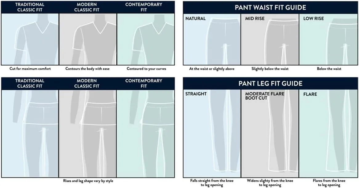 Cherokee Scrubs for Women Mid Rise Straight Leg Scrub Pants For Women Pull-on Bottoms with 6 Pockets & 360 Stretch - CK002