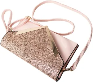 CLISPEED Stylish Sequin Clutch Bag Handbag for Women Fashion Evening Bag Wedding