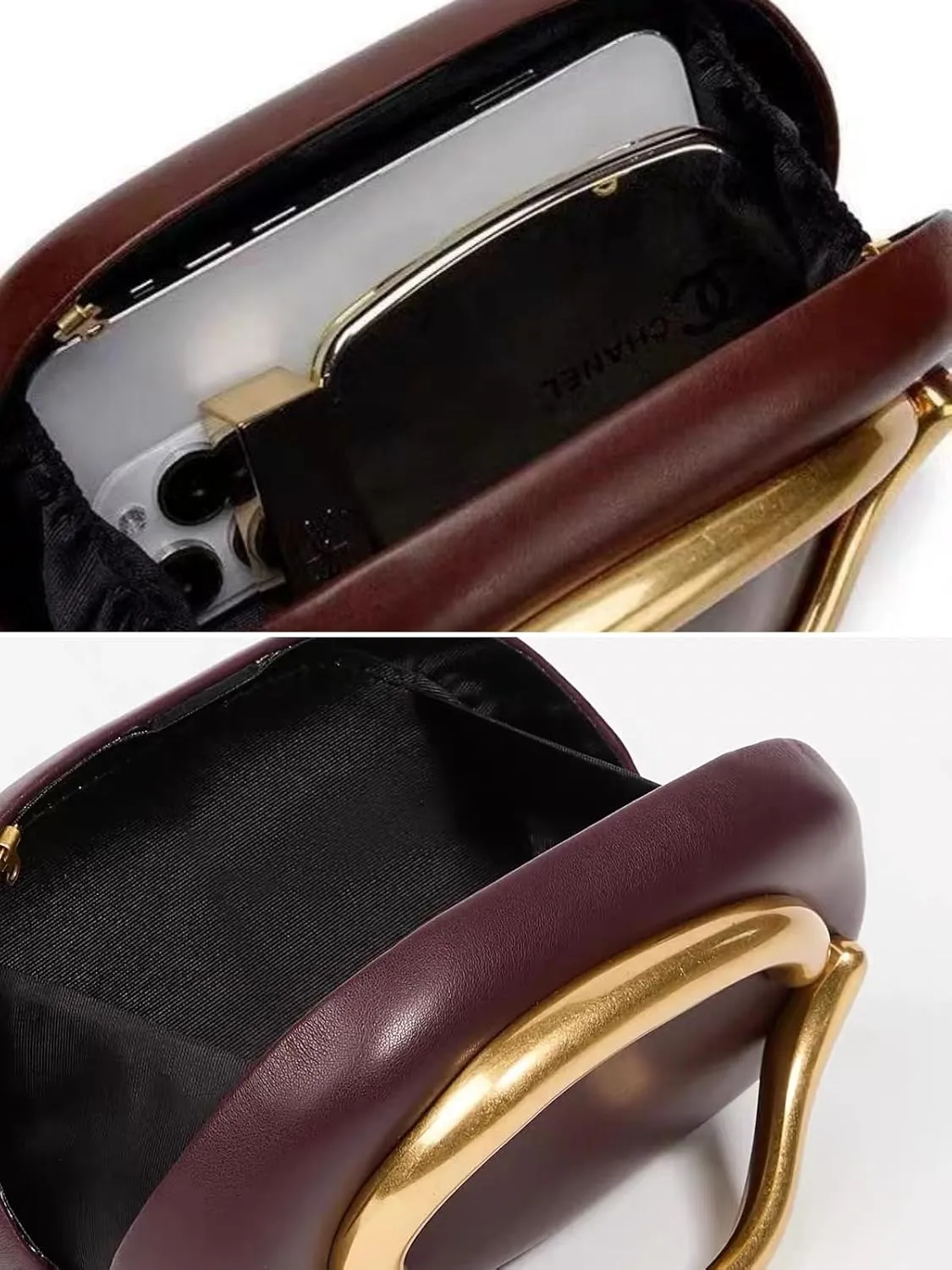 Clutch Purse Women Evening Bag Unique Trendy Purse for Women 2025 Vegan Leather Handbag Acrylic Clutch Box