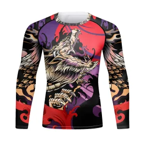 Cody Lundin - Mural Series: Dragon Rise -  Long Sleeve MMA  / BJJ  Compression Shirt / Rash Guard