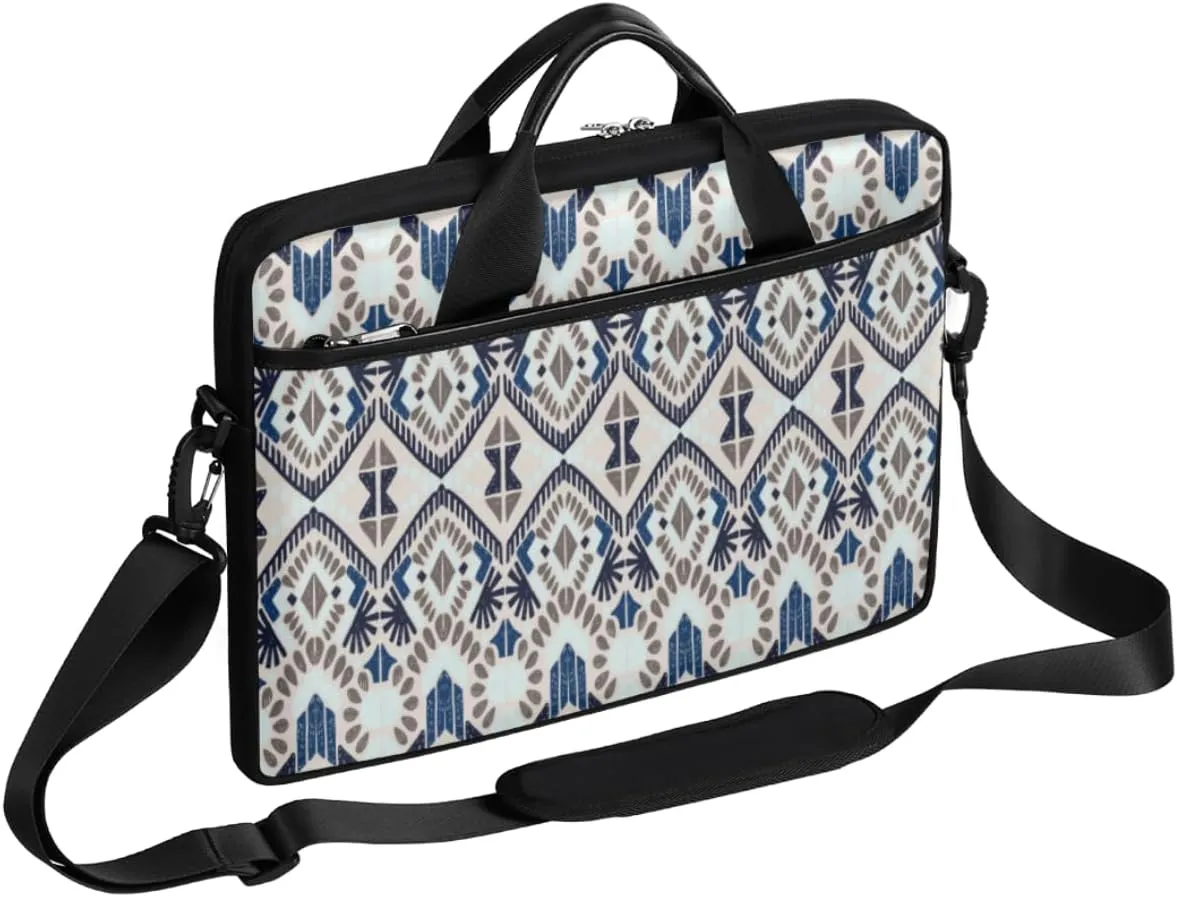 Contemporary Ethnic Style Laptop Computer Bag Waterproof Shoulder Messenger Bag 13-15 inch Durable Laptop Tote Bag with Shoulder Strap Handle Lightweight Crossbody Briefcase
