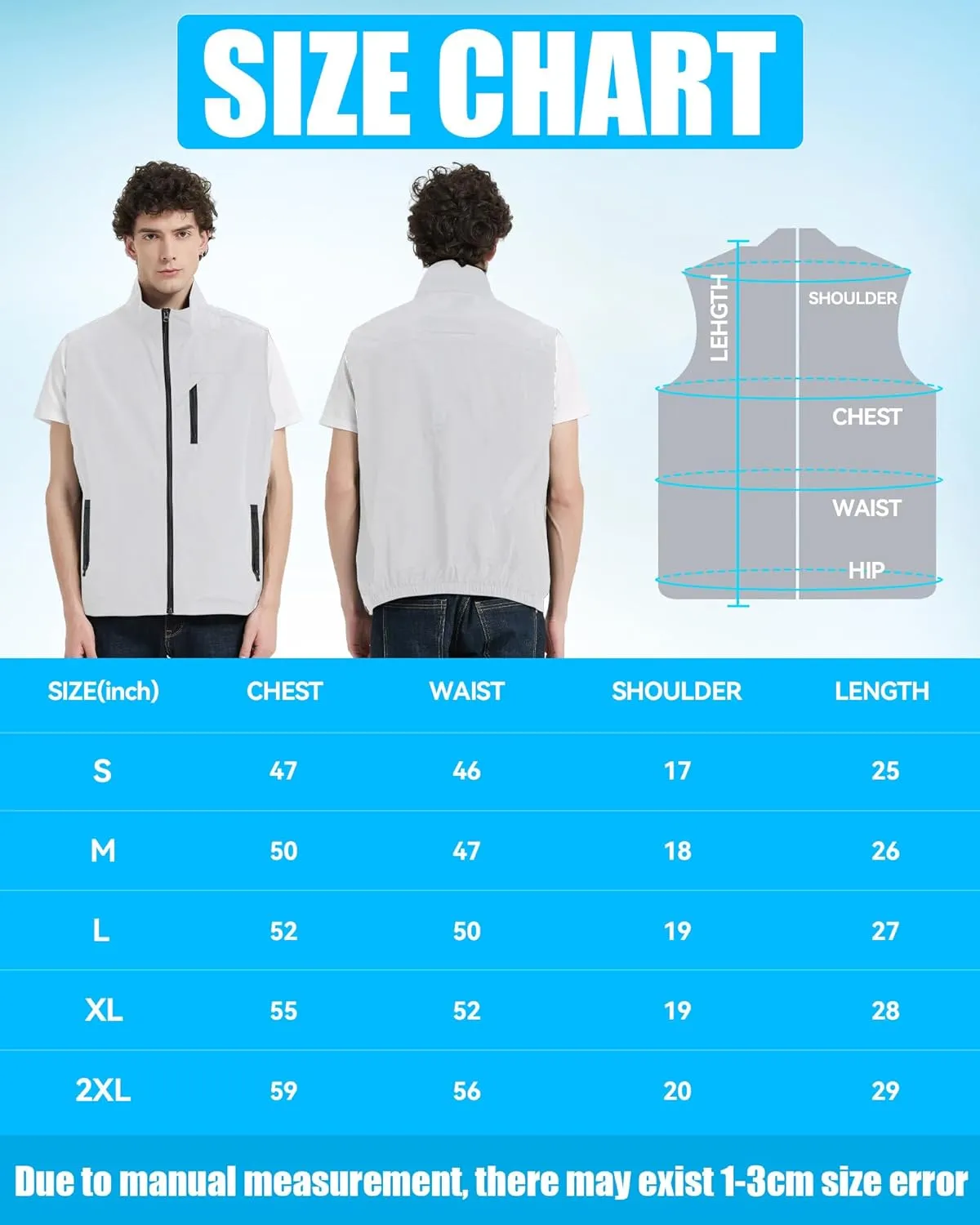 Cooling Vest for Men and Women, with 24 Ice Bags, 6 Cooling Zones, Unique Gift for Summer