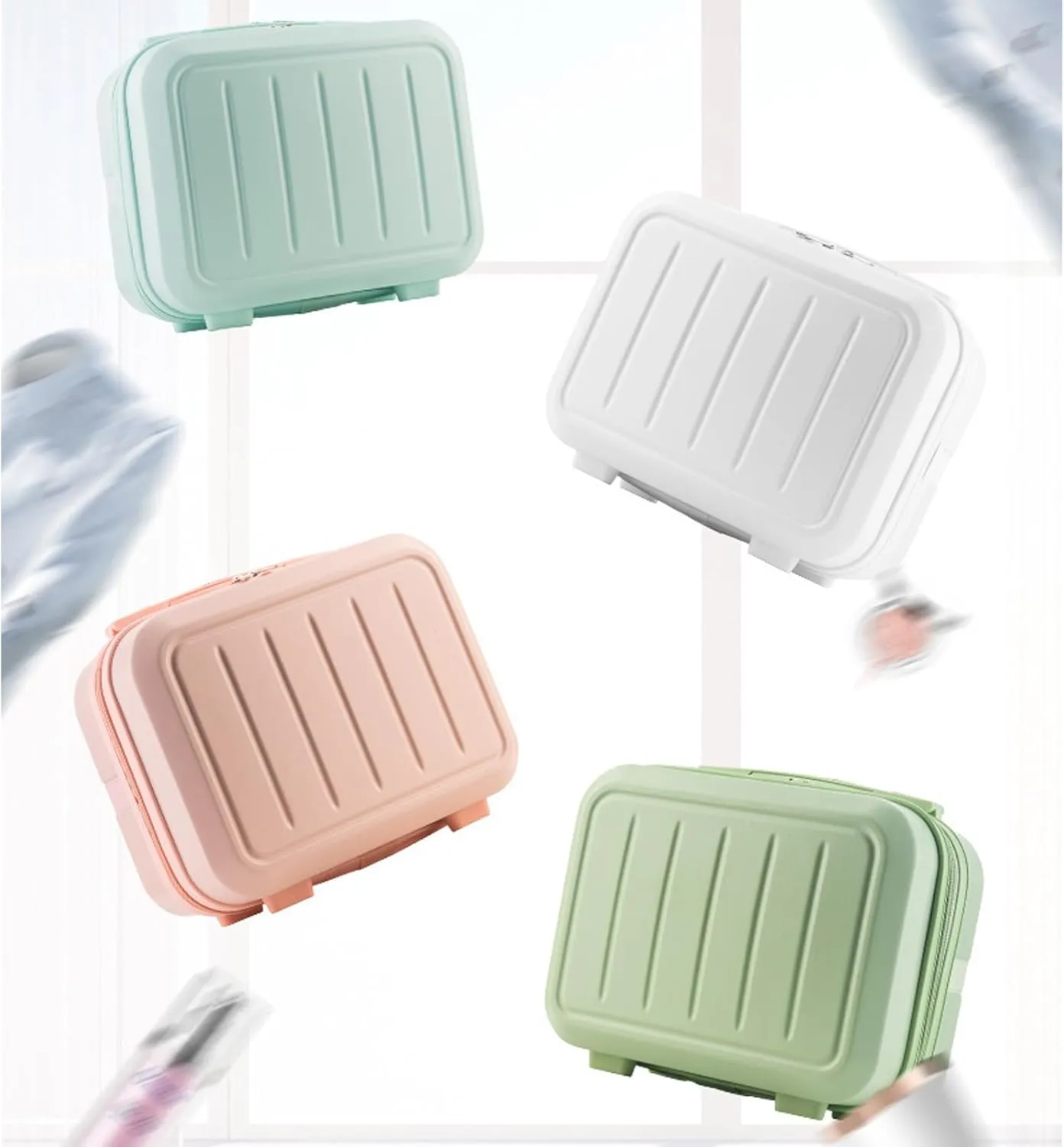Cosmetic Bag, 14 Inch Stylish and Portable Cosmetic Case for Travel (Avocado Green)
