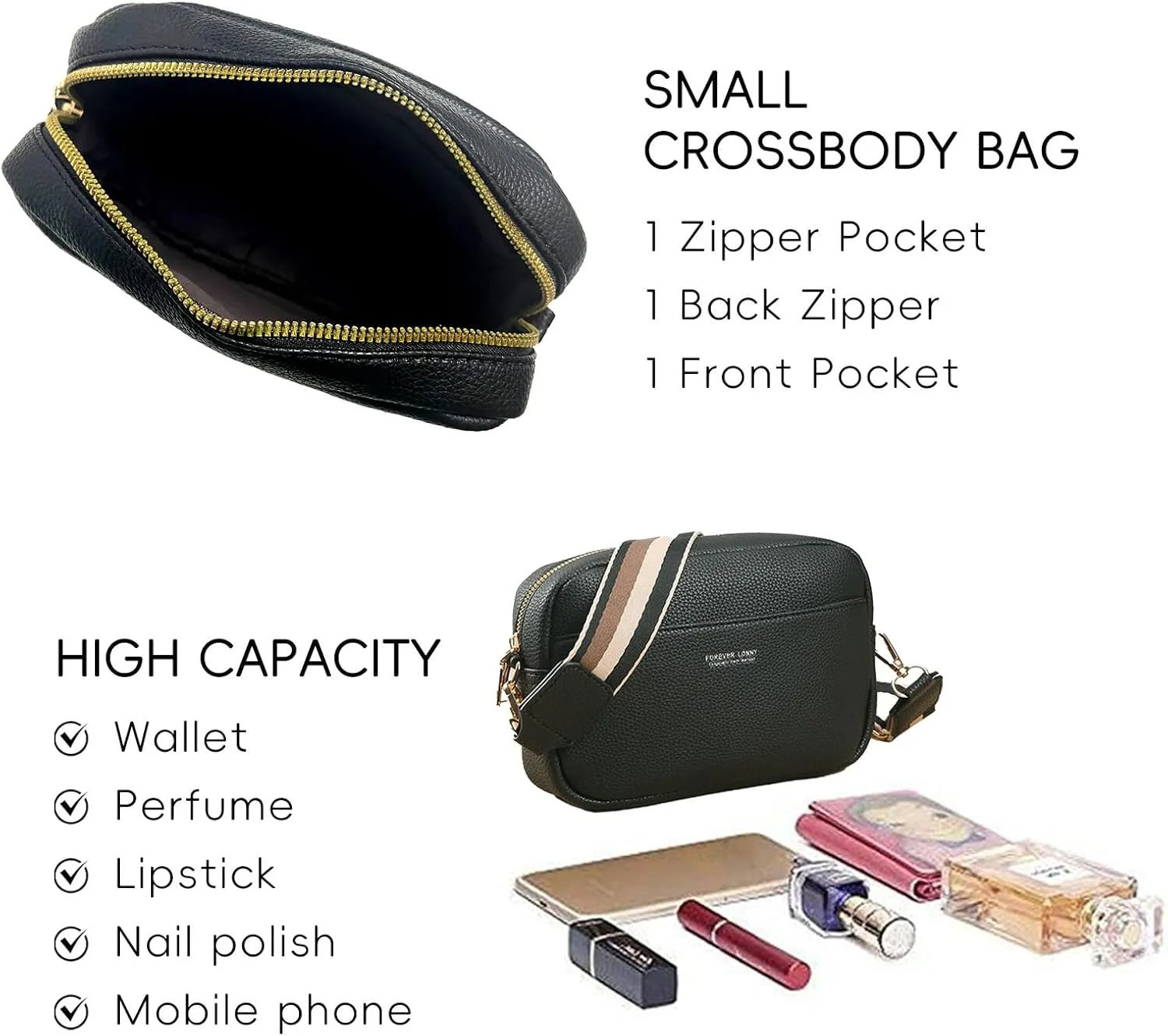 Crossbody Bags for Women, Trendy Shoulder Handbags, Satchel Purse Wallet with Adjustable Strap