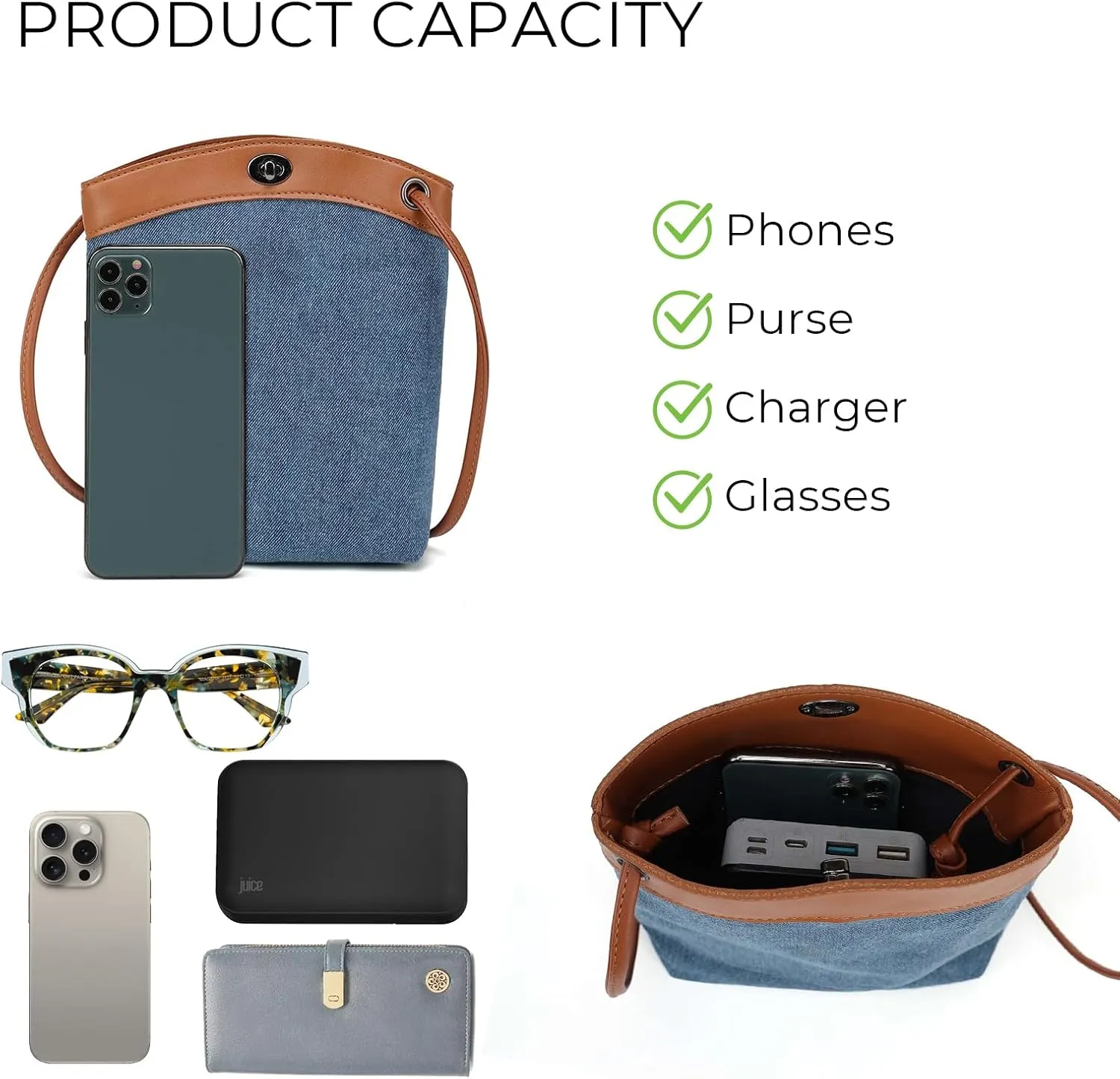 Crossbody Purses for Women Trendy Denim Small Cross Body Bag for Cell Phone Wallet