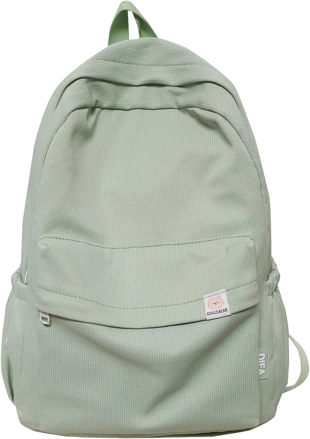 Cute Aesthetic Backpack Y2K Simple Solid Color Kawaii Backpacks Travel Laptop Backpack (Green)