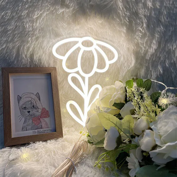 Daisy Flower Neon Sign