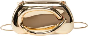 Elegant Acrylic Clutch Purse for Women -Summer Evening Bag with Chain Strap, Unique Formal Party Handbag